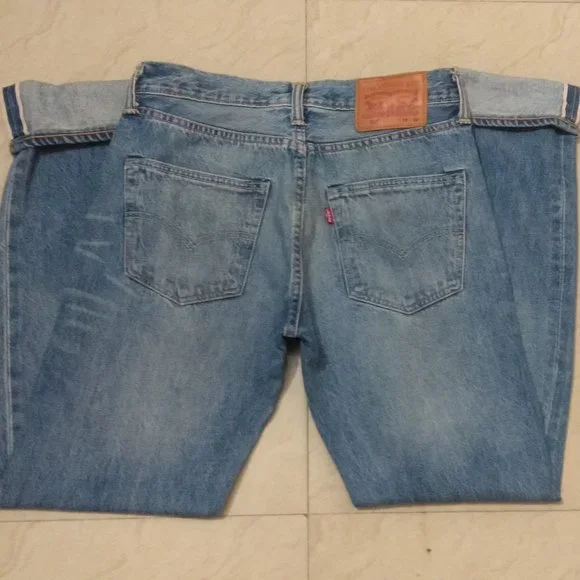 Original 501 Levi's selvedge denim Jeans - Picture 2 of 16